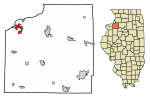 Henry County Illinois Incorporated and Unincorporated areas Colona Highlighted